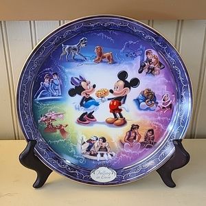 Vintage Falling in Love Disney Bradford Exchange Limited Edition Plate
